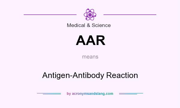 What does AAR mean? It stands for Antigen-Antibody Reaction