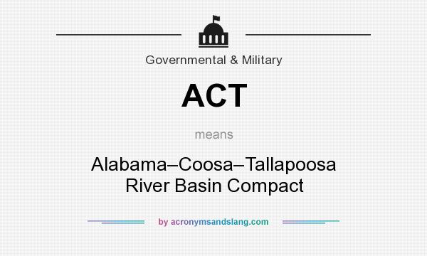 What does ACT mean? It stands for Alabama–Coosa–Tallapoosa River Basin Compact