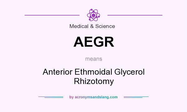 What does AEGR mean? It stands for Anterior Ethmoidal Glycerol Rhizotomy