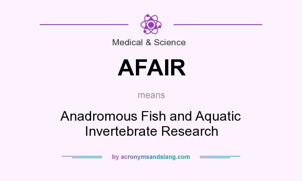 What does AFAIR mean? It stands for Anadromous Fish and Aquatic Invertebrate Research