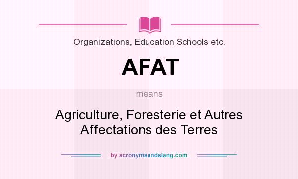 What does AFAT mean? It stands for Agriculture, Foresterie et Autres Affectations des Terres