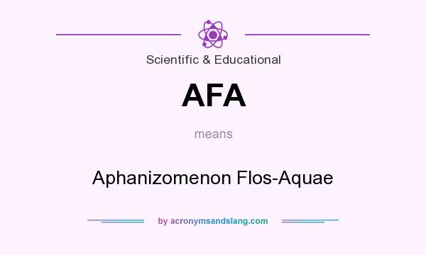 What does AFA mean? It stands for Aphanizomenon Flos-Aquae