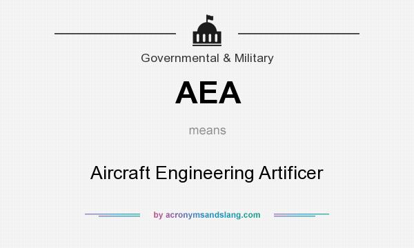 What does AEA mean? It stands for Aircraft Engineering Artificer
