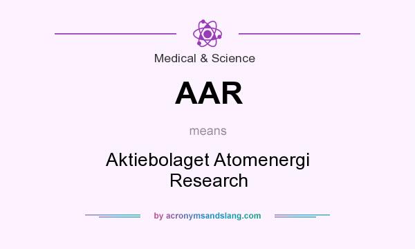 What does AAR mean? It stands for Aktiebolaget Atomenergi Research