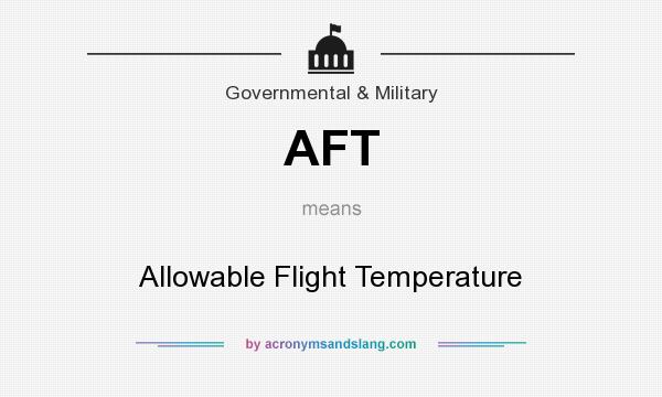 What does AFT mean? It stands for Allowable Flight Temperature