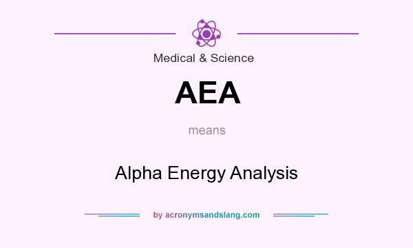 What does AEA mean? It stands for Alpha Energy Analysis