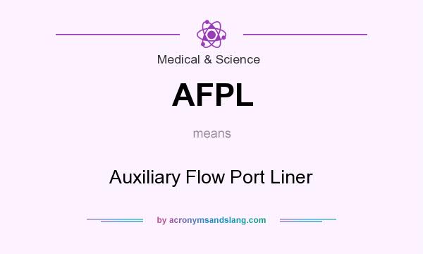 What does AFPL mean? It stands for Auxiliary Flow Port Liner