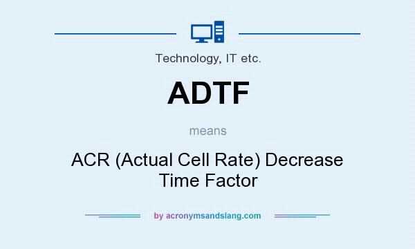 What does ADTF mean? It stands for ACR (Actual Cell Rate) Decrease Time Factor