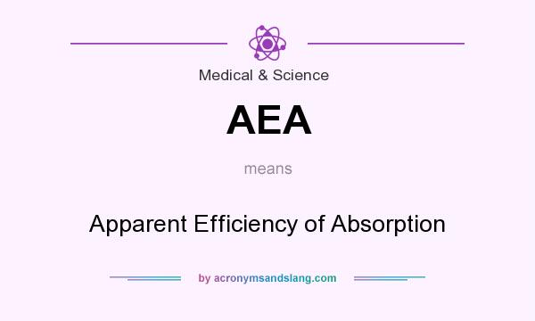 What does AEA mean? It stands for Apparent Efficiency of Absorption