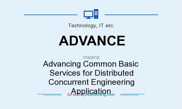 What does ADVANCE mean? It stands for Advancing Common Basic Services for Distributed Concurrent Engineering Application
