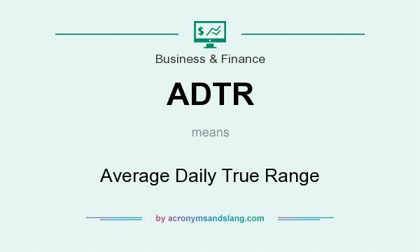 What does ADTR mean? It stands for Average Daily True Range