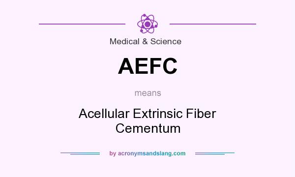 What does AEFC mean? It stands for Acellular Extrinsic Fiber Cementum