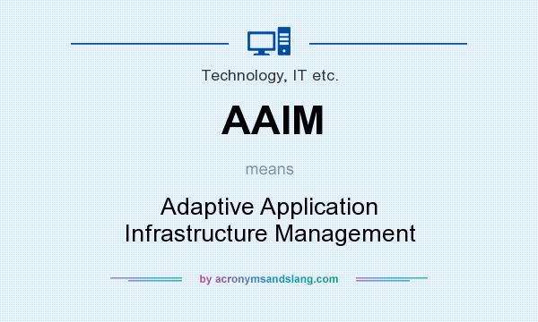 What does AAIM mean? It stands for Adaptive Application Infrastructure Management