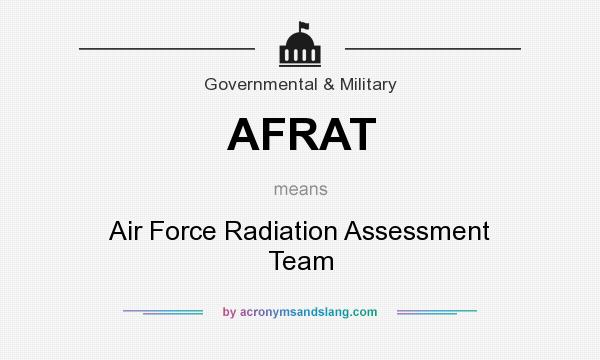 What does AFRAT mean? It stands for Air Force Radiation Assessment Team