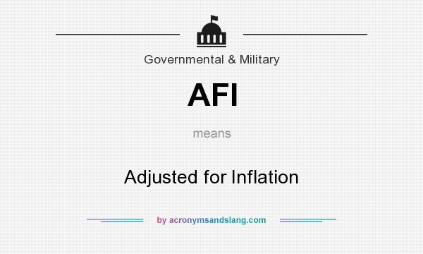 What does AFI mean? It stands for Adjusted for Inflation
