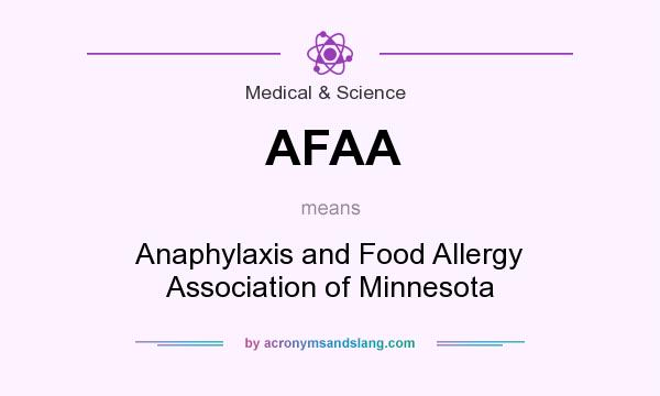 What does AFAA mean? It stands for Anaphylaxis and Food Allergy Association of Minnesota