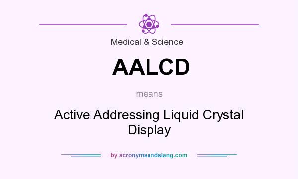 What does AALCD mean? It stands for Active Addressing Liquid Crystal Display
