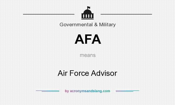 What does AFA mean? It stands for Air Force Advisor