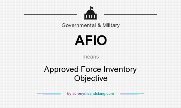 What does AFIO mean? It stands for Approved Force Inventory Objective