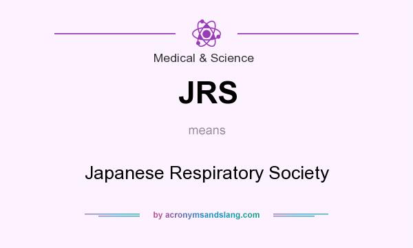 What does JRS mean? It stands for Japanese Respiratory Society