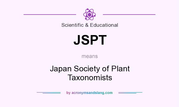 What does JSPT mean? It stands for Japan Society of Plant Taxonomists
