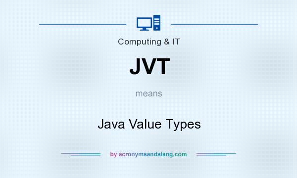 What does JVT mean? It stands for Java Value Types