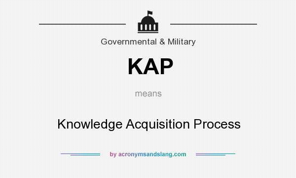 What does KAP mean? It stands for Knowledge Acquisition Process
