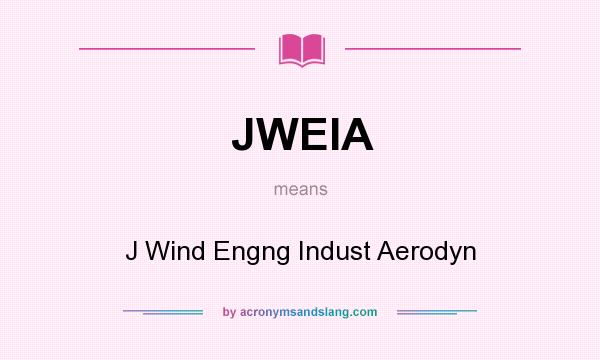 What does JWEIA mean? It stands for J Wind Engng Indust Aerodyn