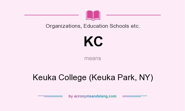What does KC mean? It stands for Keuka College (Keuka Park, NY)