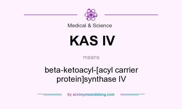What does KAS IV mean? It stands for beta-ketoacyl-[acyl carrier protein]synthase IV