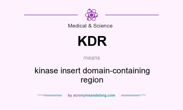 What does KDR mean? It stands for kinase insert domain-containing region