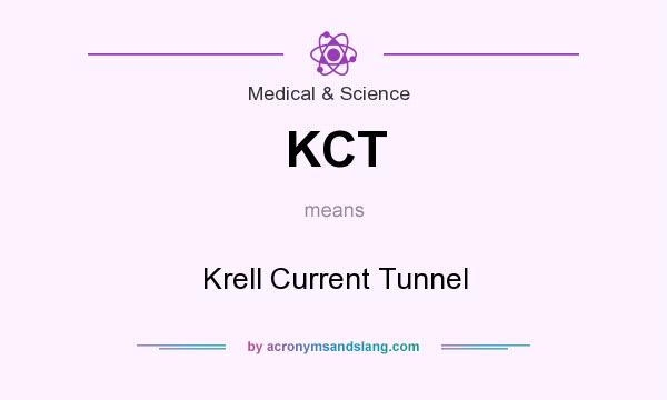 What does KCT mean? It stands for Krell Current Tunnel