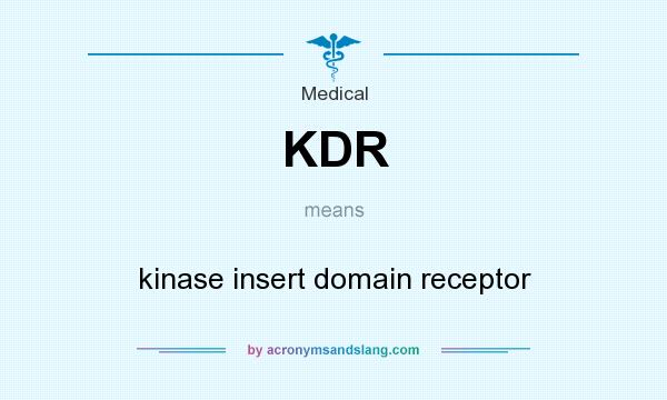 What does KDR mean? It stands for kinase insert domain receptor