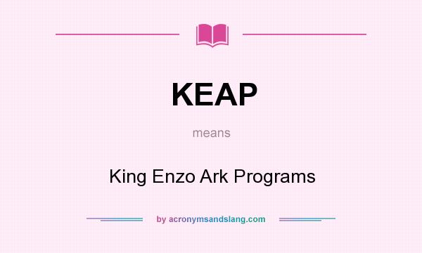 What does KEAP mean? It stands for King Enzo Ark Programs