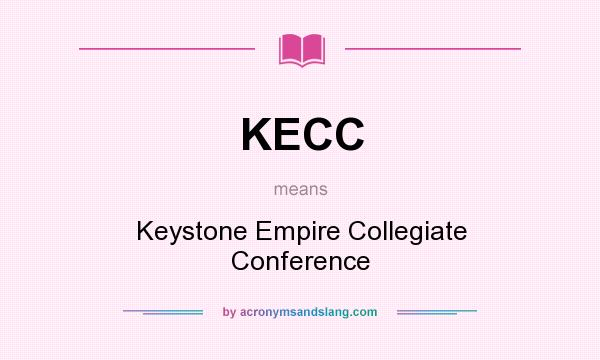 What does KECC mean? It stands for Keystone Empire Collegiate Conference