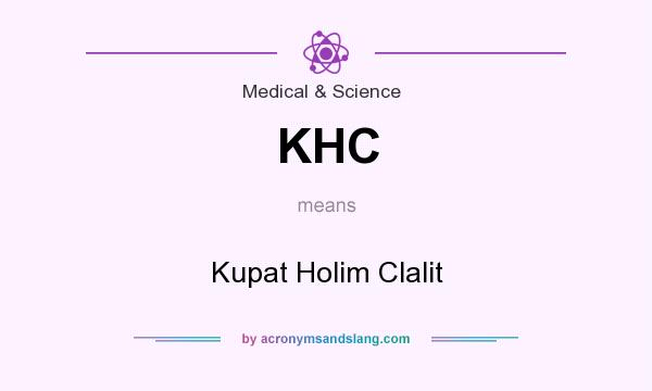 What does KHC mean? It stands for Kupat Holim Clalit