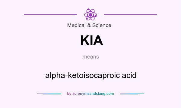What does KIA mean? It stands for alpha-ketoisocaproic acid