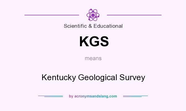 What does KGS mean? It stands for Kentucky Geological Survey