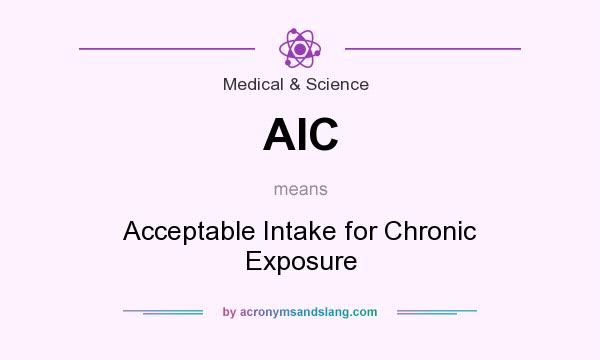 What does AIC mean? It stands for Acceptable Intake for Chronic Exposure
