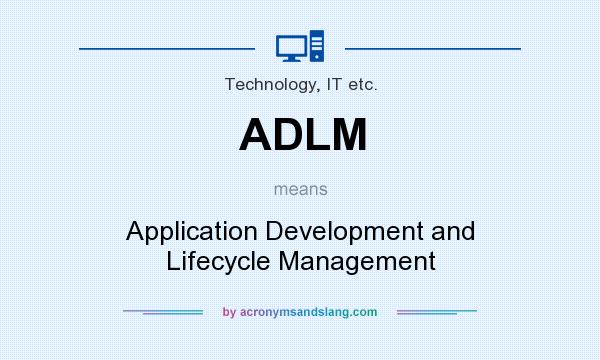 What does ADLM mean? It stands for Application Development and Lifecycle Management