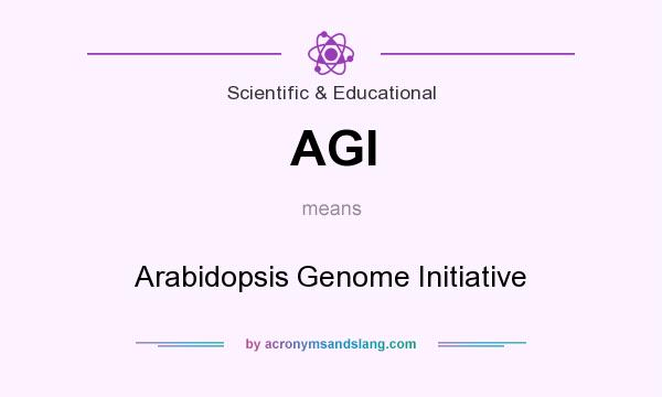 What does AGI mean? It stands for Arabidopsis Genome Initiative