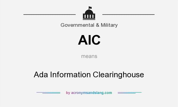 What does AIC mean? It stands for Ada Information Clearinghouse