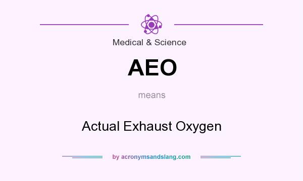 What does AEO mean? It stands for Actual Exhaust Oxygen