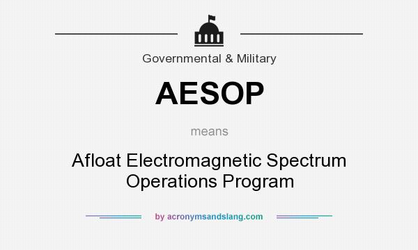 What does AESOP mean? It stands for Afloat Electromagnetic Spectrum Operations Program