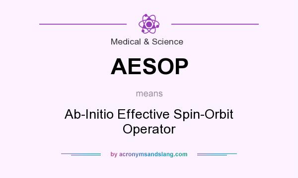 What does AESOP mean? It stands for Ab-Initio Effective Spin-Orbit Operator