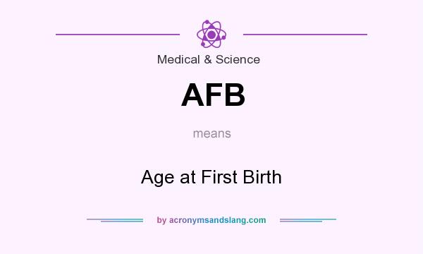 What does AFB mean? It stands for Age at First Birth