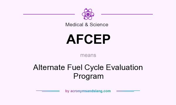 What does AFCEP mean? It stands for Alternate Fuel Cycle Evaluation Program