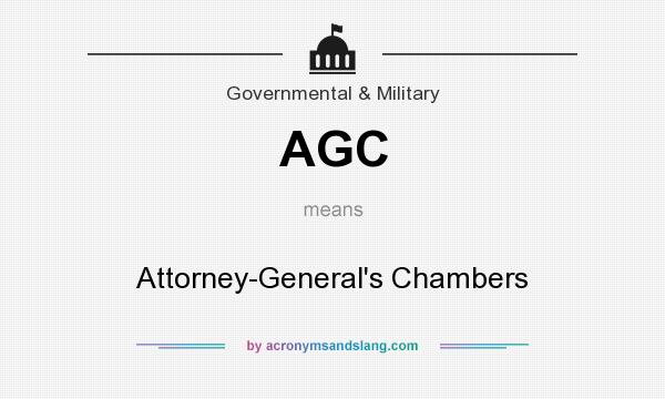 What does AGC mean? It stands for Attorney-General`s Chambers