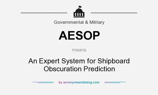 What does AESOP mean? It stands for An Expert System for Shipboard Obscuration Prediction