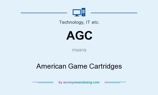 What does AGC mean? It stands for American Game Cartridges